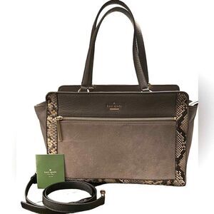 Kate Spade Snake Print and Brown Shoulder Bag